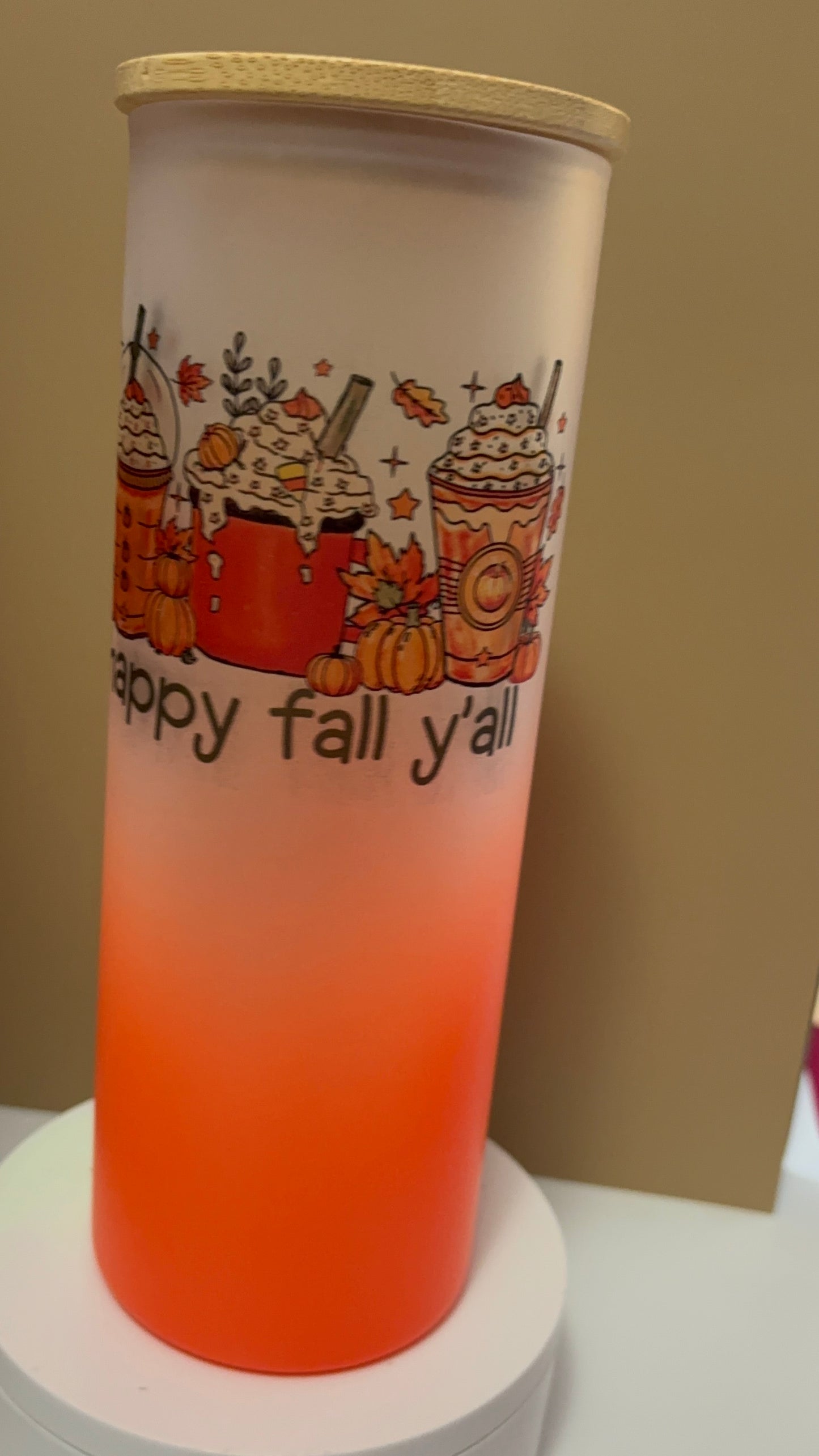 🍁 Happy Fall Y’all Ombre Tumbler🎃