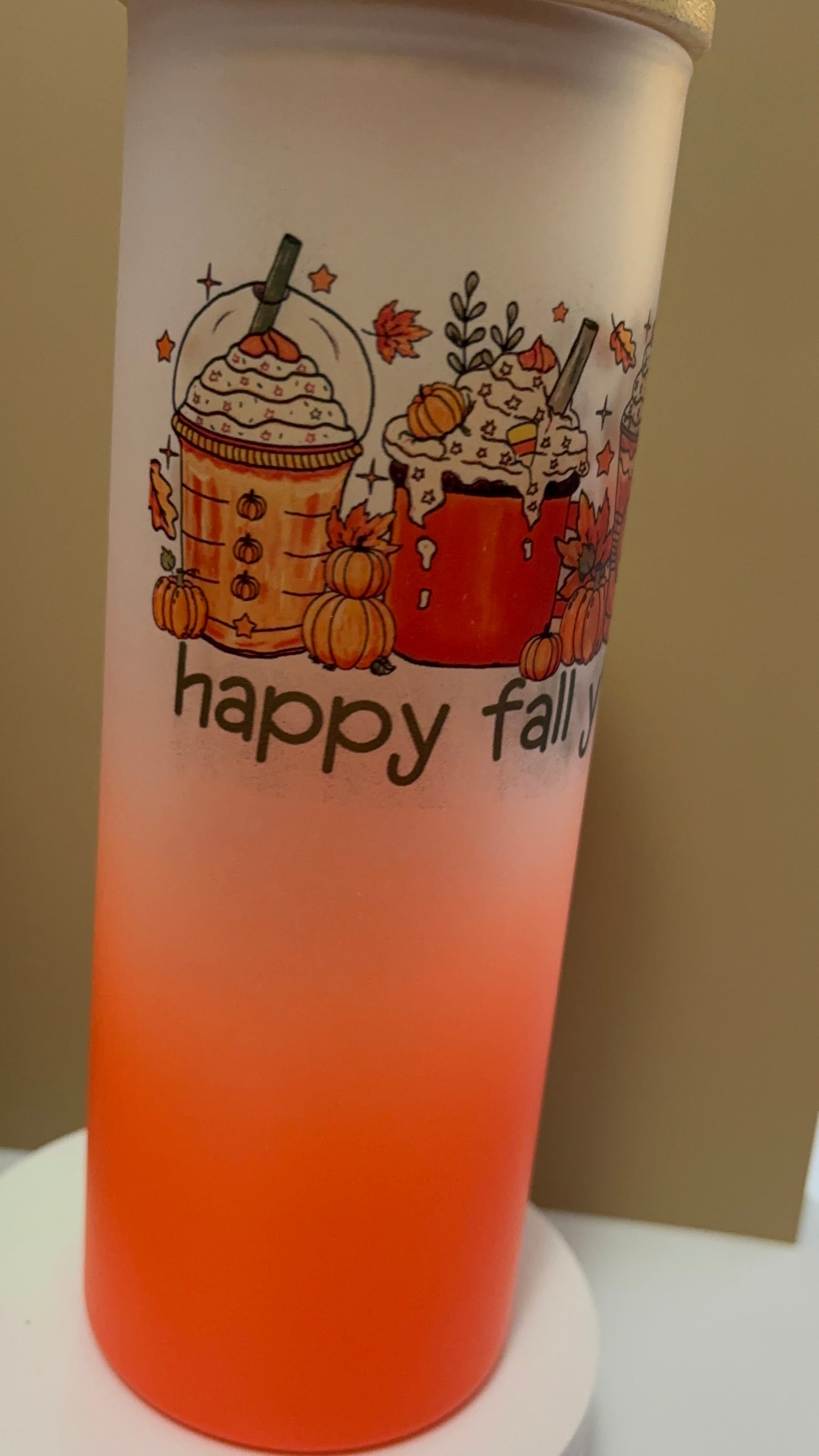 🍁 Happy Fall Y’all Ombre Tumbler🎃