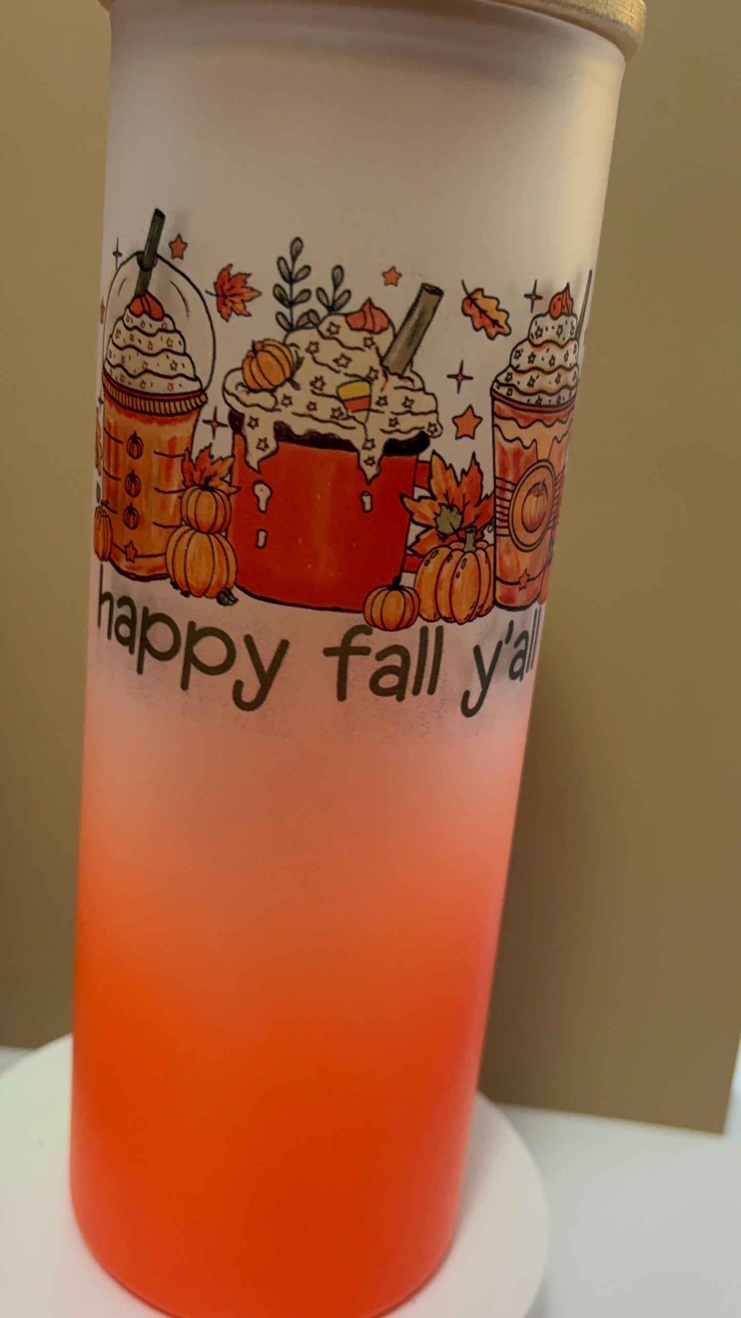 🍁 Happy Fall Y’all Ombre Tumbler🎃