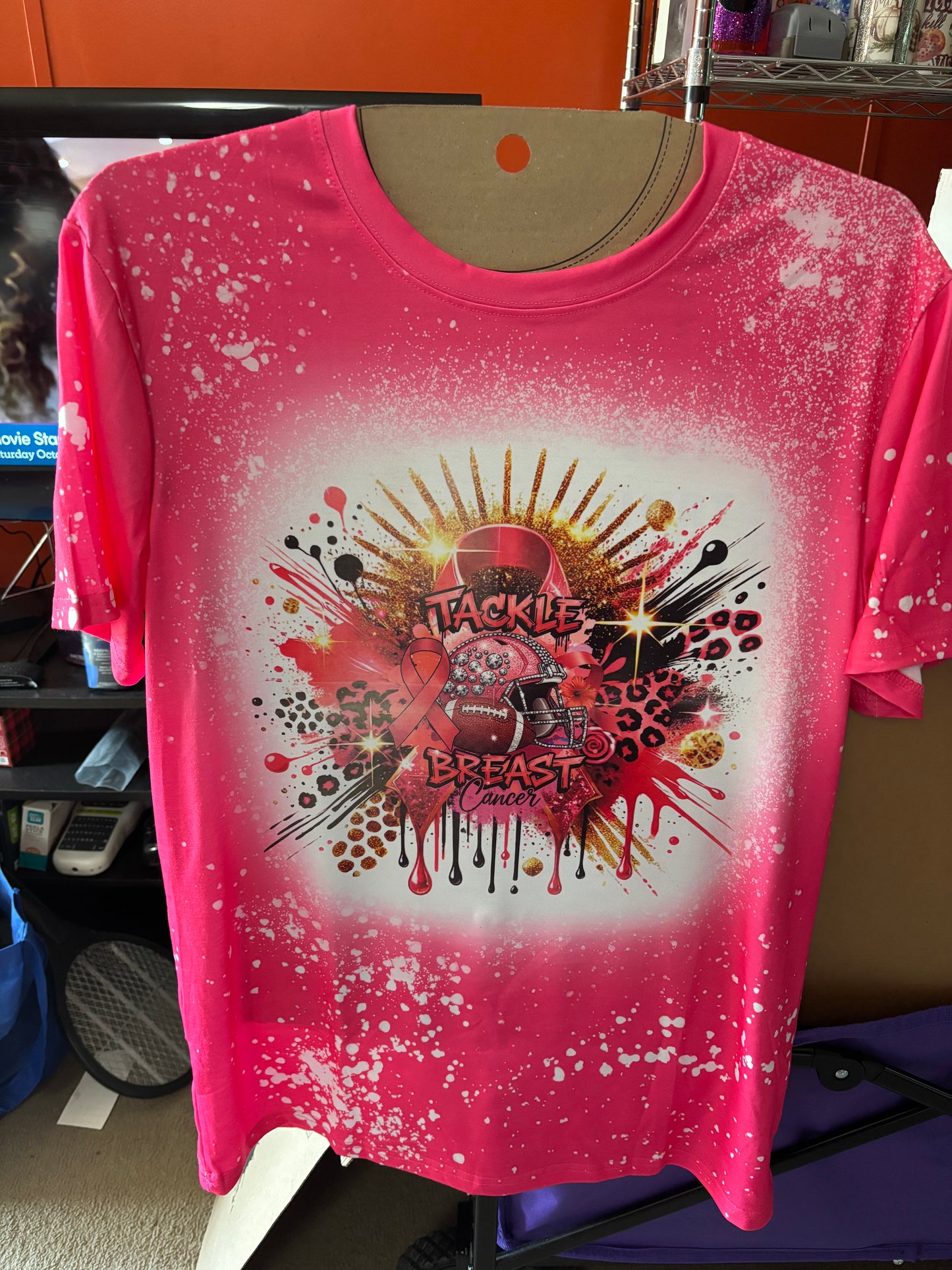 💖 Tackle Breast Cancer Sublimation Tee – Personalized Power in Pink! 💪🎗️