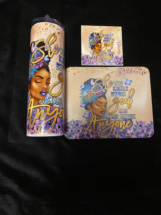 💜 “She Who Kneels Before God” Faith & Power Gift Set 🌸