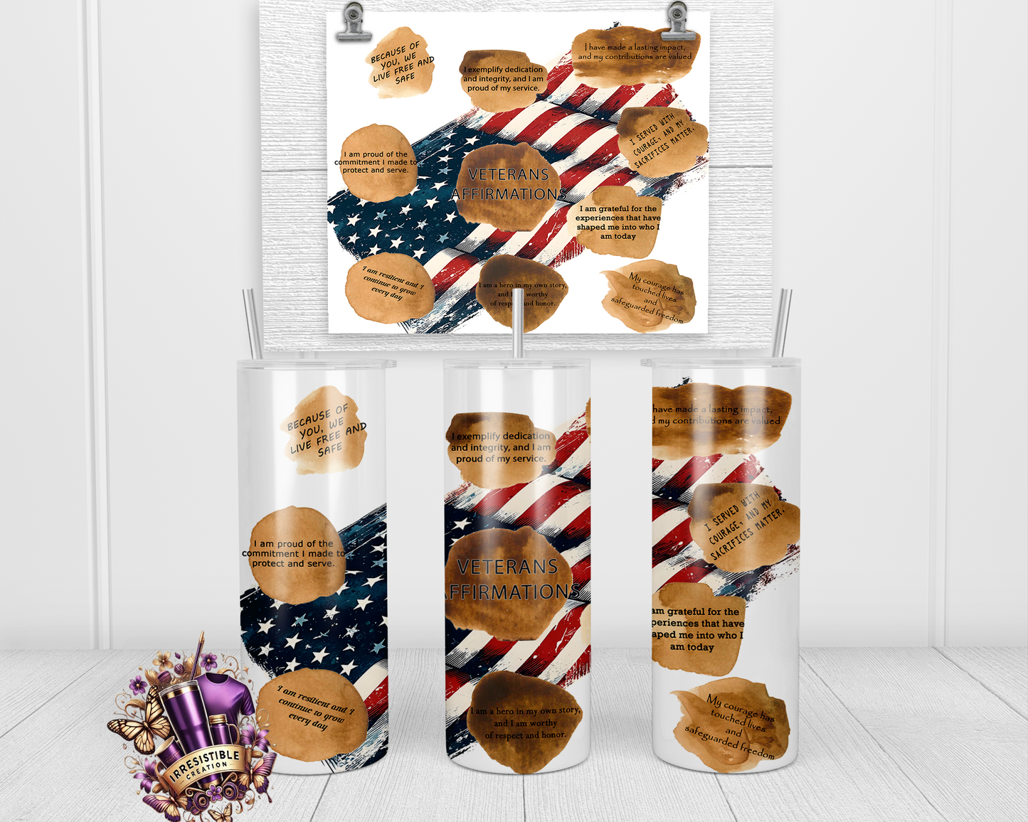 Veterans Affirmation 20oz tumbler
