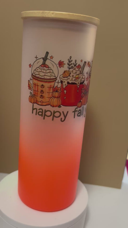 🍁 Happy Fall Y’all Ombre Tumbler🎃