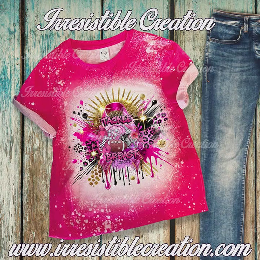 💖 Tackle Breast Cancer Sublimation Tee – Personalized Power in Pink! 💪🎗️